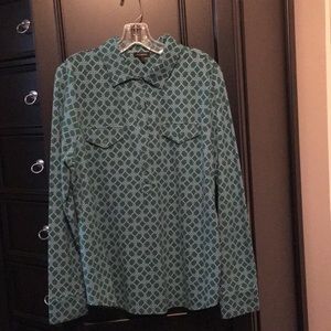 Green/light blue Talbots shirt size XL